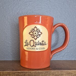 La Quinta Resort & Club Deneen Pottery Hand Thrown Coffee Mug Orange